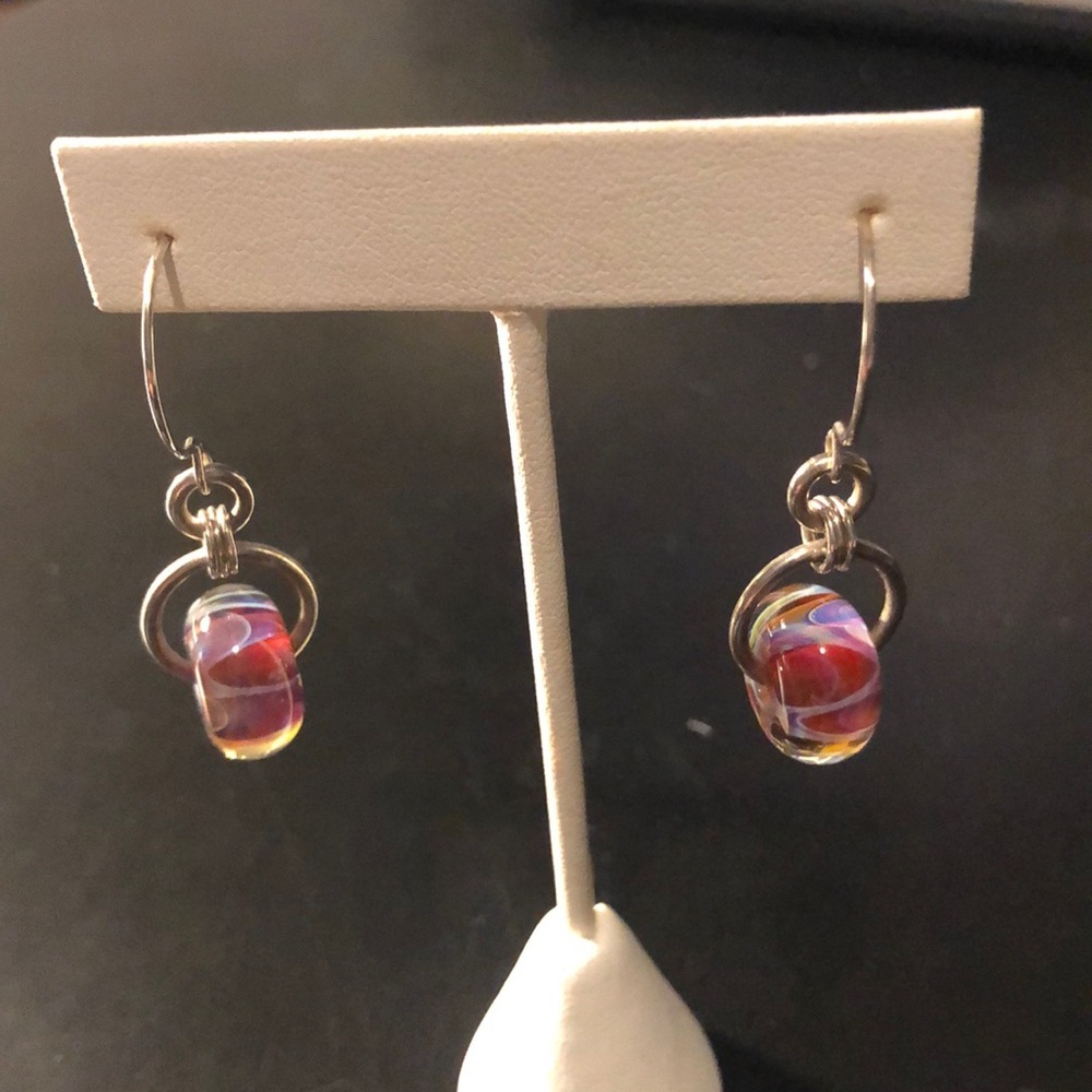 Glass bead earrings